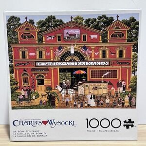 Charles Wysocki DR. BONKLEY'S FAMILY 1000 Piece Puzzle Buffalo Games NIB Sealed